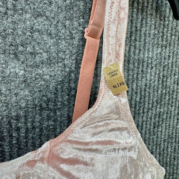 Victoria's Secret PINK Wireless Lightly Lined Corset Bra Top Size XL Cami Velvet - Picture 5 of 11